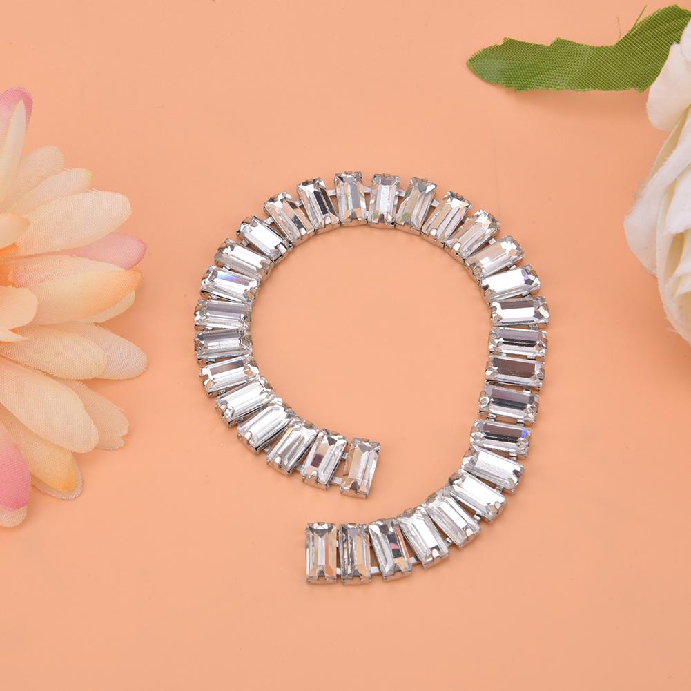 1 Yard (90cm) Rhinestone Chain Crystal Glass Trimming DIY Garment Accessories DecorationWhite