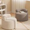 Lamb Wool Shoe Changing Sofa Swivel Wheel Swivel Wheel Stool Swivel Wheel Seating  for Home Use