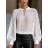 New Arrival: French-style Lantern-sleeve Tie-front Blouse – A Stylish Top for Women’s Everyday Wear
