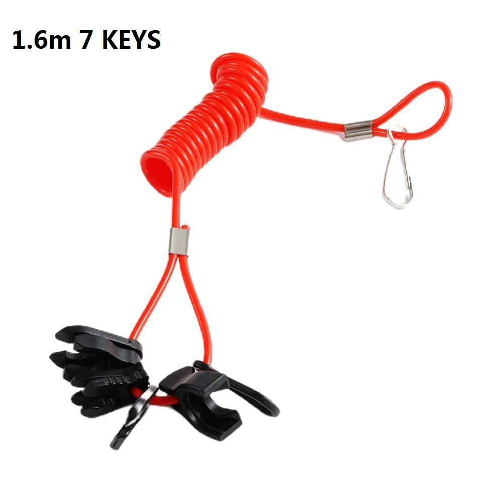 Boat Outboard Switch Engine Motor Lanyard Kill Stop Button Safety Connector Cord for Yamaha Suzuki Honda Protect Tether Lanyard