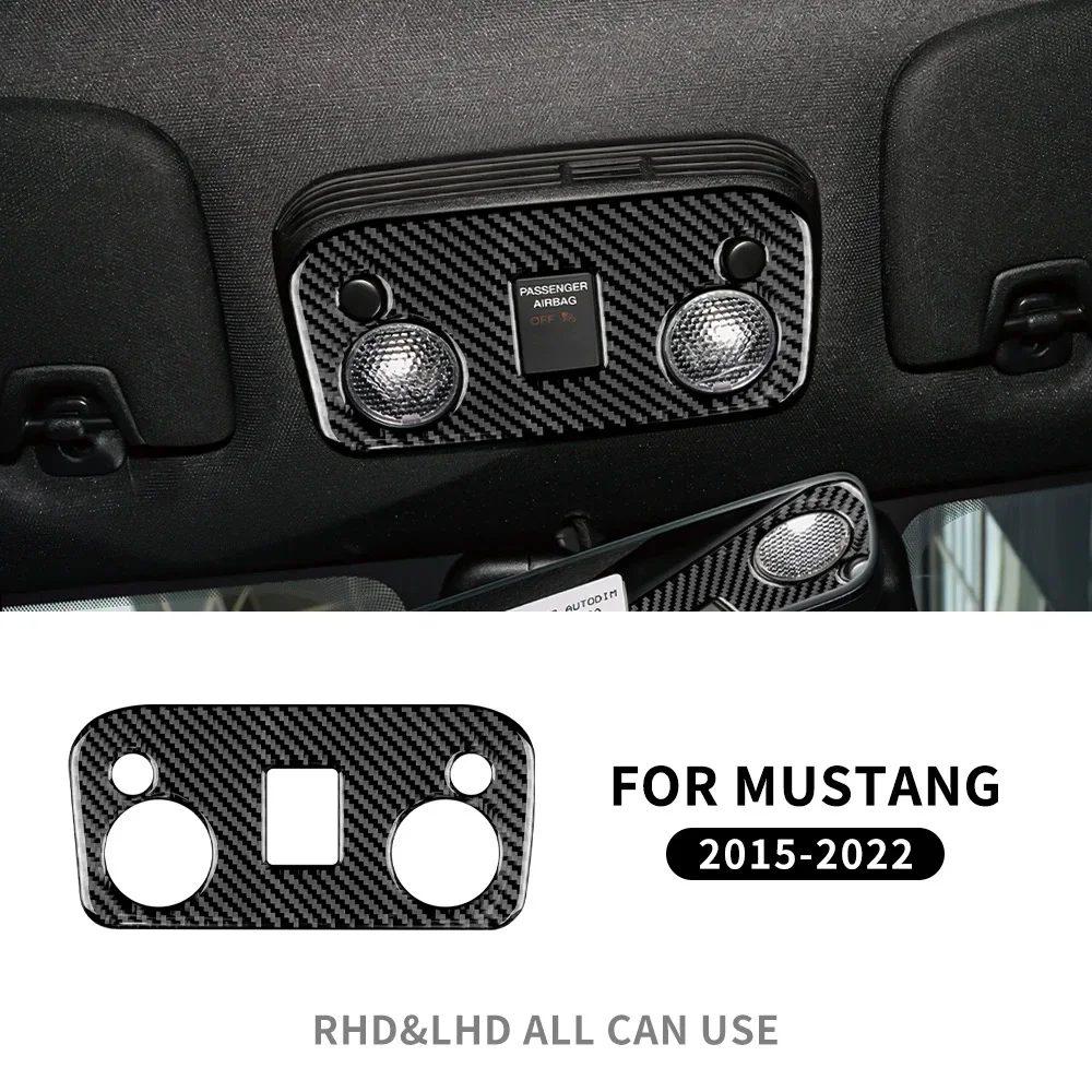 Real Soft Carbon Fiber for Ford Mustang 2015 2016 2017 2018 2019 2020 2021 2022 Accessories Sticker Car Reading Light Cover
