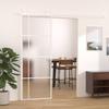 Sliding Door Frosted ESG Glass and Aluminum 76x205 Cm
