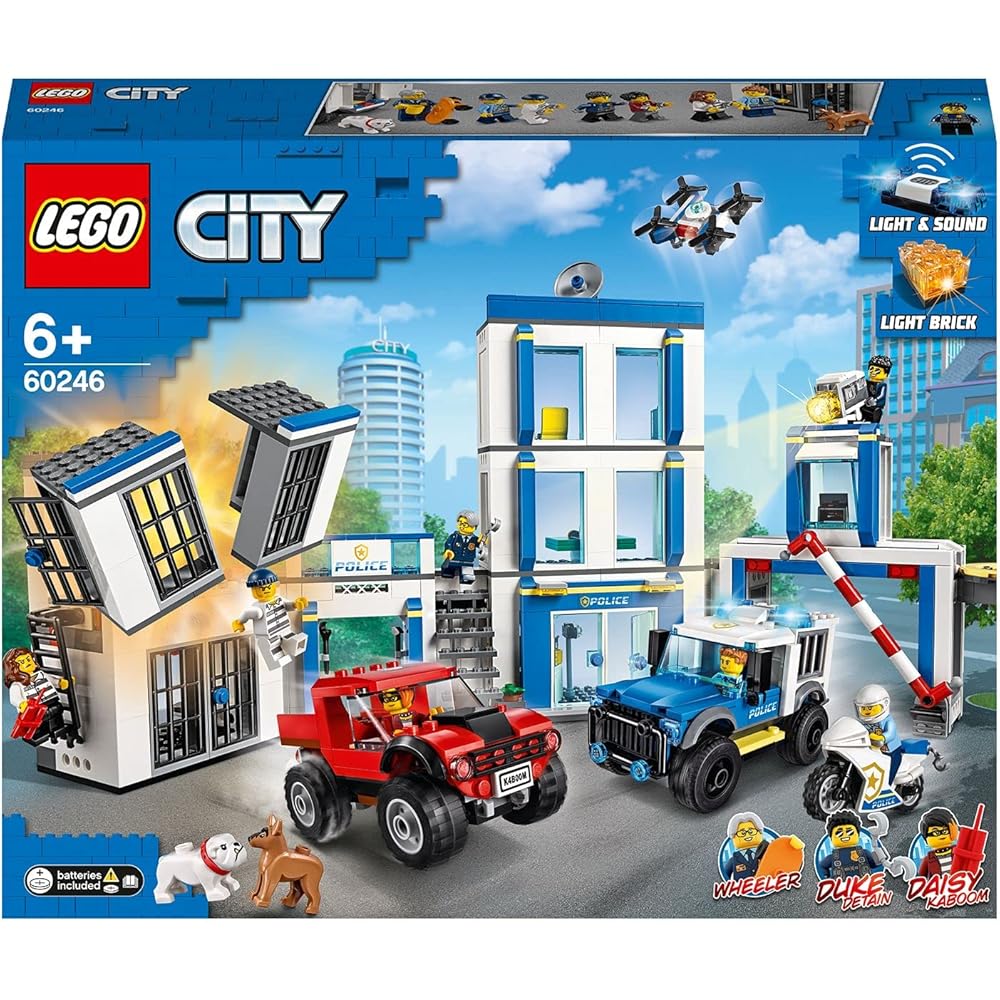LEGO City Police Station 60246 Building Set with Minifigures and Accessories for Creative Play