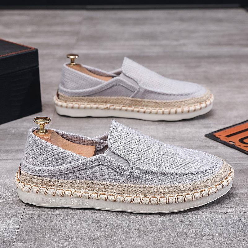 Sommer Herrenschuhe Neue Ein-Pedal Lazy Casual Stoffschuhe Trendy Fischerschuhe Herren Zweiweg Atmungsaktive Canvasschuhe