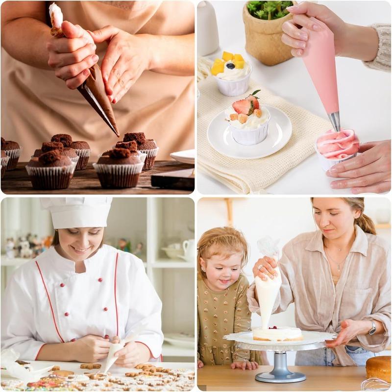 50pcs Thick Disposable Pastry Bags DIY Cake Cream Decoration Piping Bag for Fondant Frosting Cupcake Cookie Baking Supplies