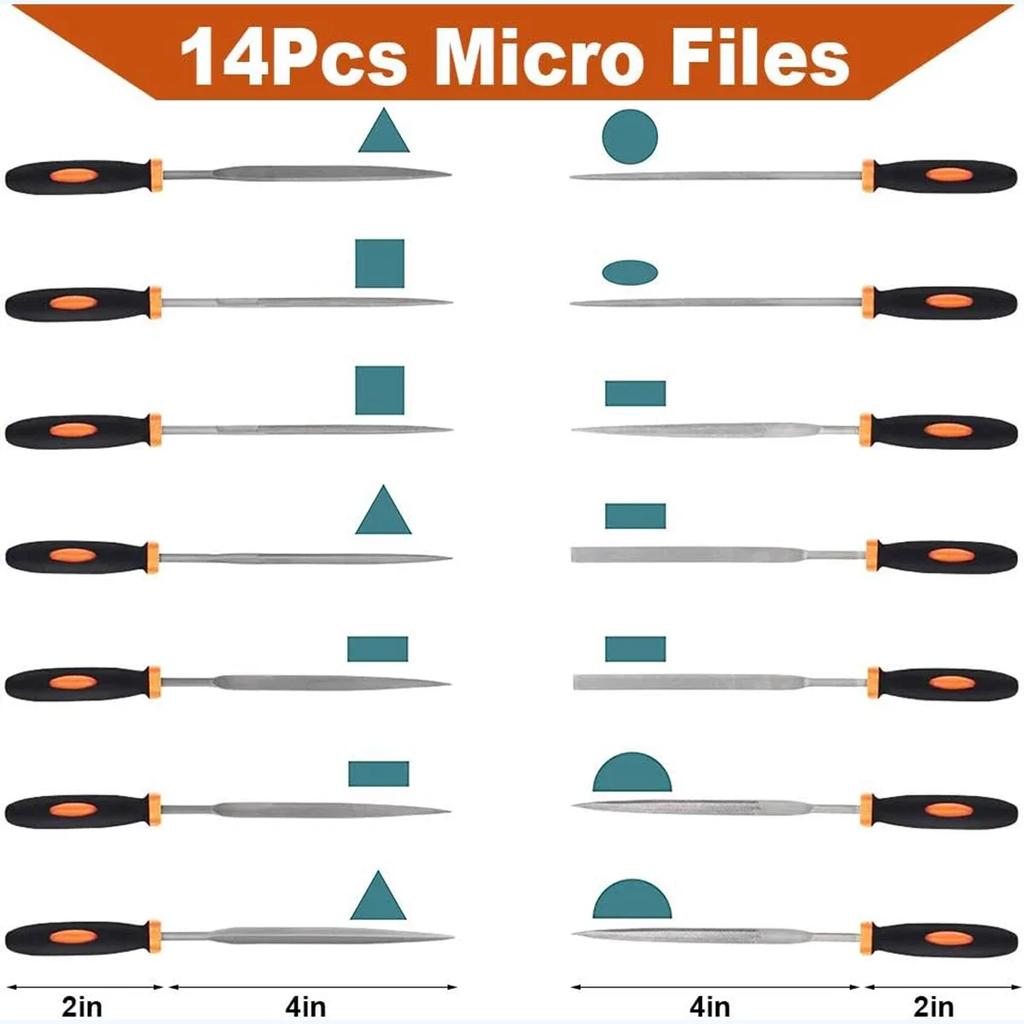 19pcs Metal File Tool Bag T12 Drop Forged Alloy Steel File Set Precision Wood Handle Rasp File Tools for Metalwork Hand Tools
