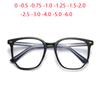 Matte Black Frame Polygon Myopia Eyeglasses Finished Women Men  Student Prescription Spectacles Diopter 0 -1.0 -1.5 To -6.0