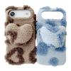 For iPhone Air Case 3D Heart Plush TPU Winter Warm Soft TPU Phone Cover