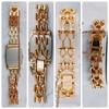 Used Working SEIKO Ladies Watch, Square Gold, 3 Hands, Chain Bracelet, Rectangular, 3 Hands, Vintage, Antique