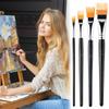 4pcs Comb Artist Paint Brushes Set For Oil Acrylic Flat Tip Kit Paint Brushes For Nylon Paint Brushes Artist Watercolor Painting
