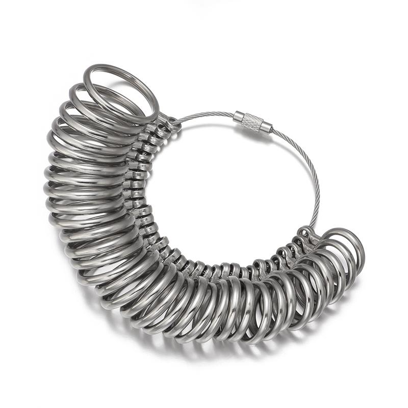 1 Set EU Ring Sizer Measuring Finger Sizing Measuring Stick Aluminum Metal Rings Mandrel US Size Jewelry Tool