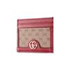 Gucci X Doraemon Collaboration Vintage Logo Canvas And Leather Card Holder Unisex Card Holder Ebony Red 654539-2T4AG-9795