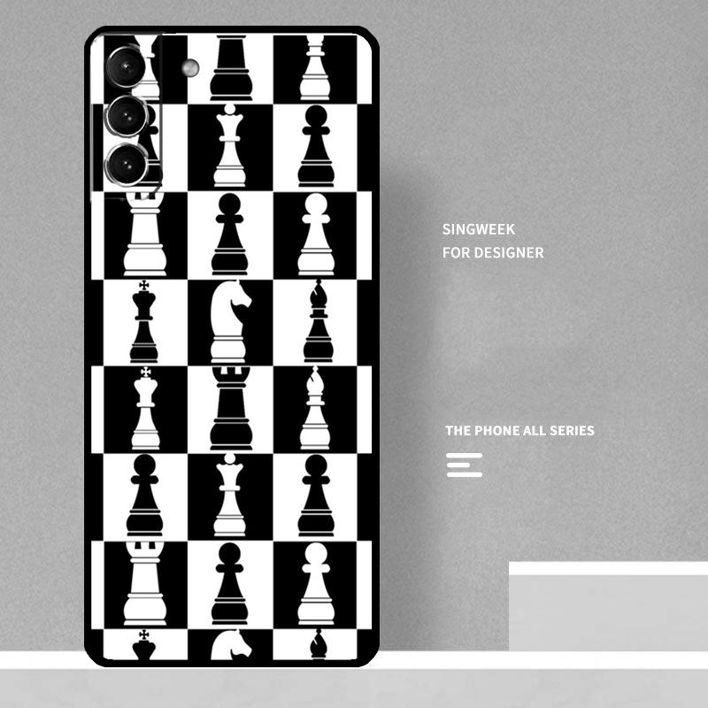 Chess Case For Samsung Galaxy S24 Ultra S21 S22 S23 Plus Note 10 Note 20 S8 S9 S10 S20 FE Coque