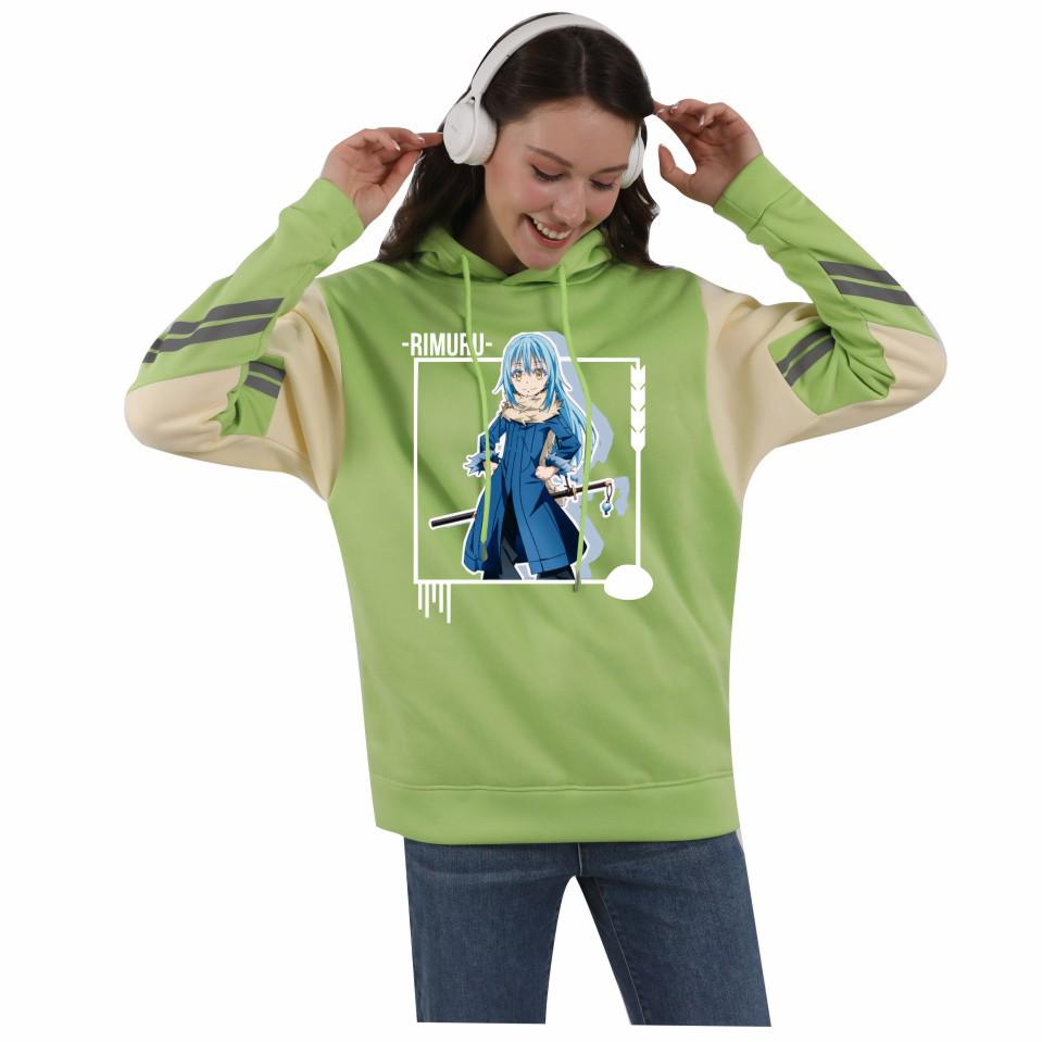 Reincarnated as a Slime Hoodie - Unisex Autumn/Winter Fleece Color Block Design