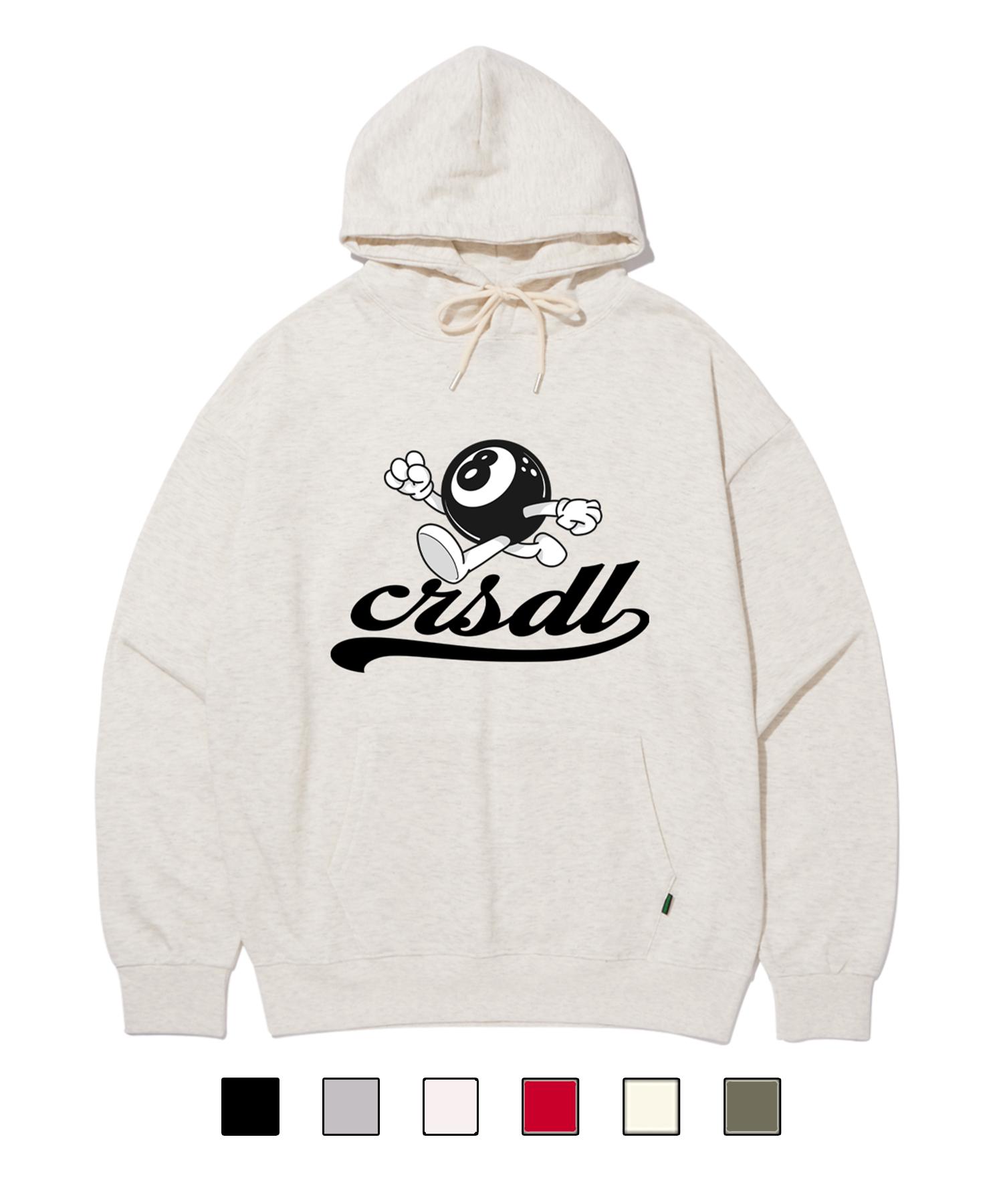Cream Soda Lab Blackball Logo Hoodie Oatmeal Black (Fleece-Lined Or Non-Fleece-Lined) Xl