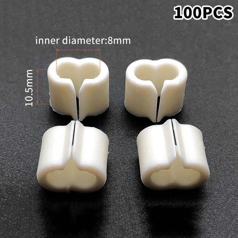 100 ks plastových Y-konektorů - Klipy na upevnění pletiva pro DIY projekty - Spojovací klipy pro klece pro domácí mazlíčky - Klipy na police