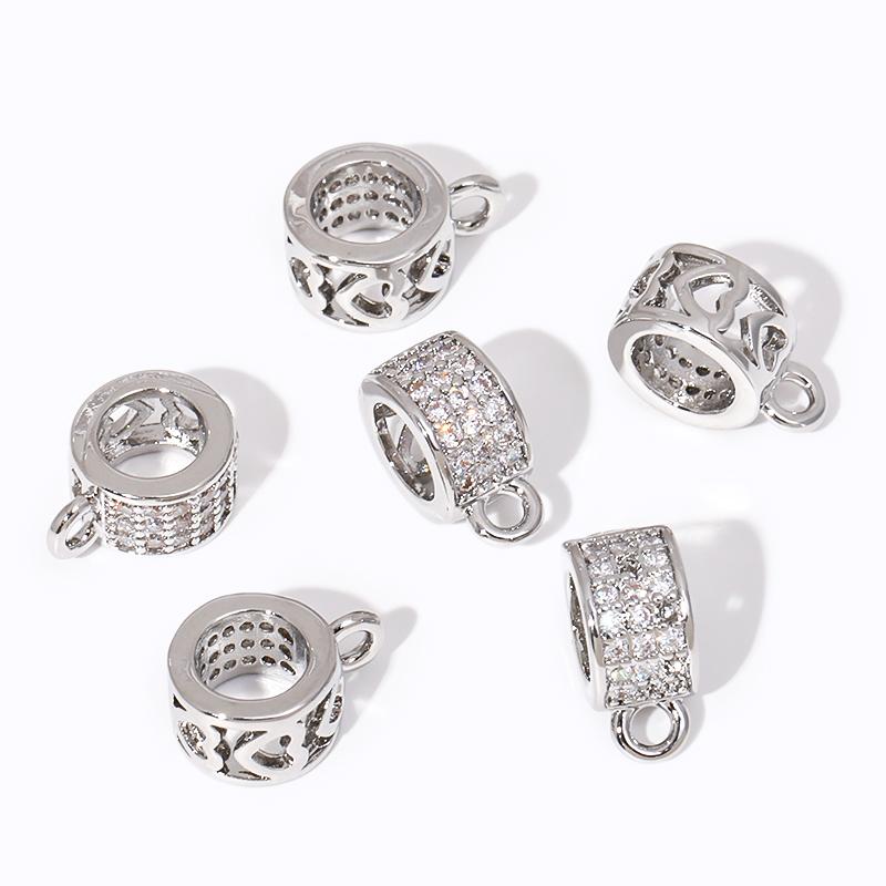 18K Gold Plated Pendants Charm Beads Bails For Jewelry,Pendant Connectors Bail For Bracelets Making DIY Accessories Findings