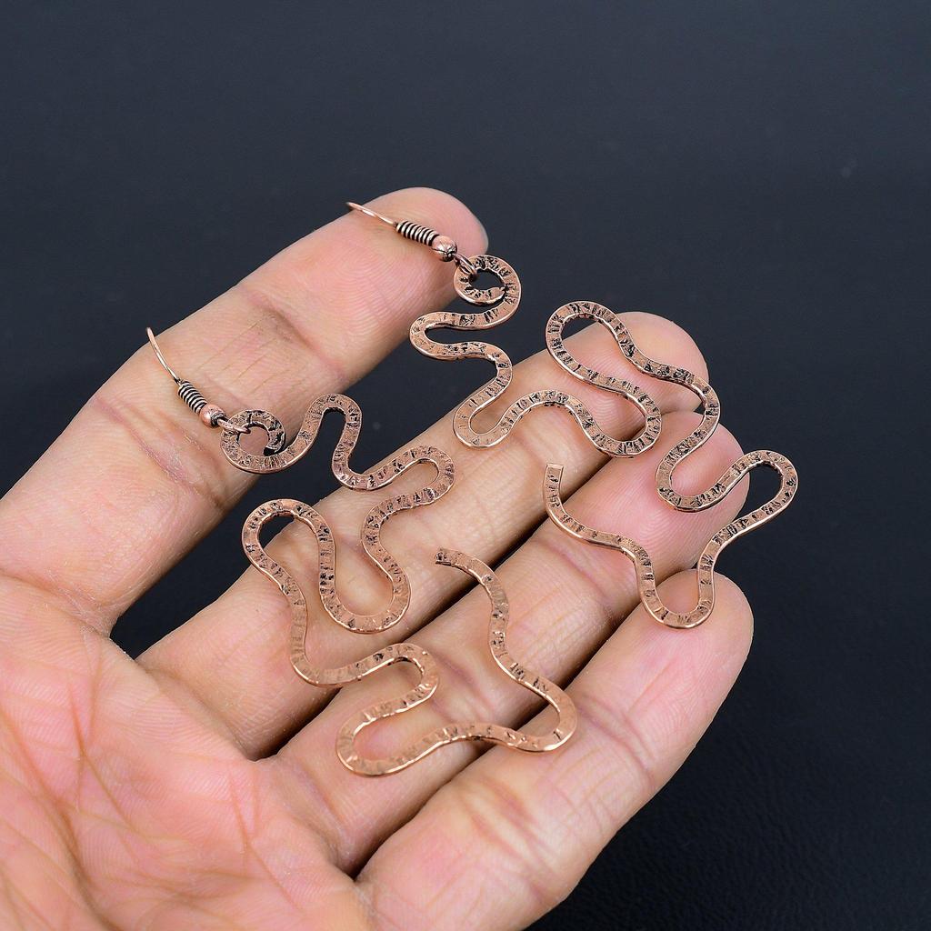 Designer Copper Earrings, Handmade Gemstone Earrings Jewelry, Gifts For Wife Brand New Earrings