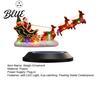 Magic Holiday Decoration Lighted Floating Santa Sleigh Magnetic Levitation Flying Sleigh Ornament with Seasonal Fireplace LED Light Christmas