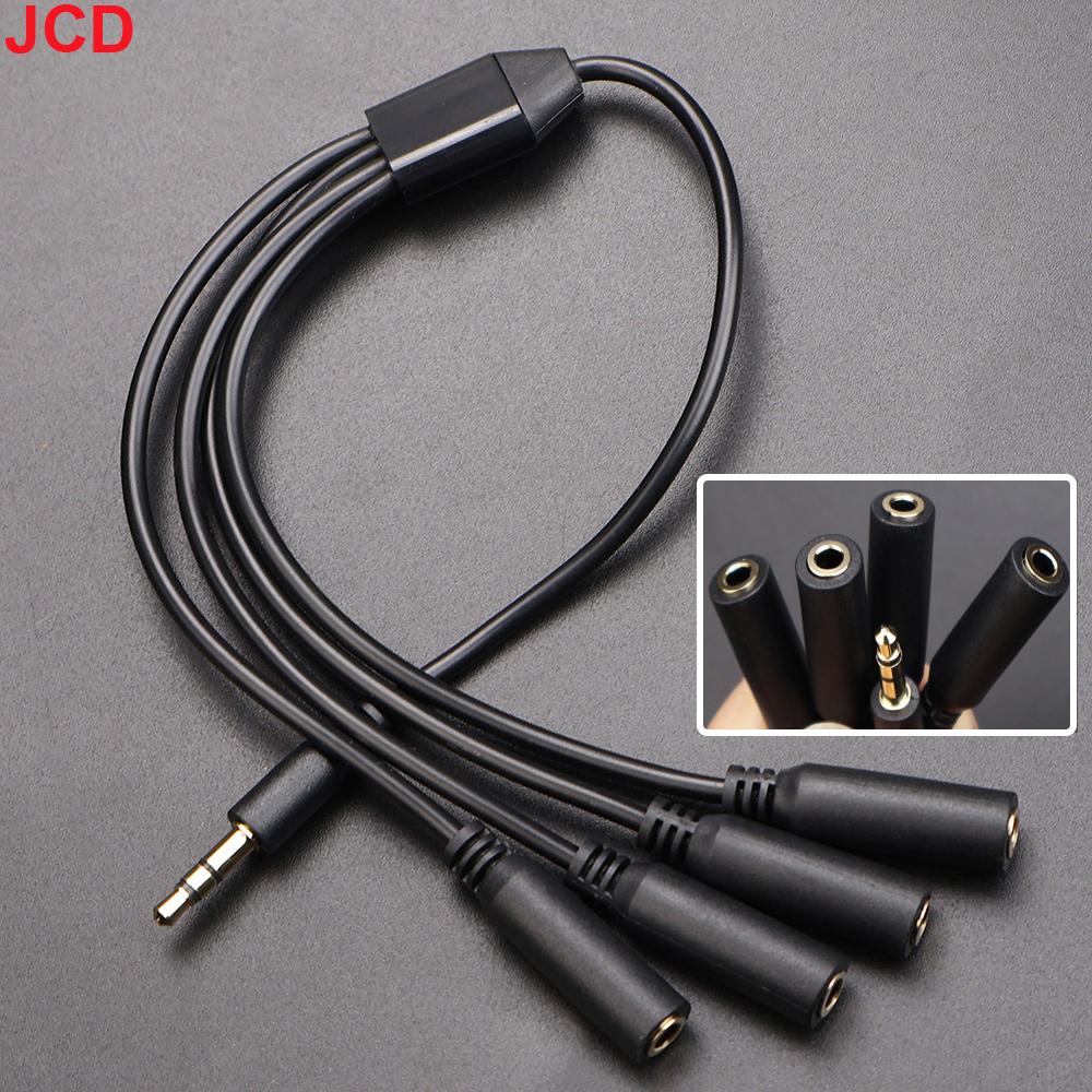JCD 3.5mm 1/8 TRS Male To 2/3/4/5/6 Port 3.5 Female Jack Headphone Splitter Cable Stereo AUX Audio Adapter For PC TV MP3 Speaker