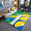 """Christusstatue Brasilien Teppich - Grün Gelb Blau Modernes Design Teppich""" Geeignet für die Verwendung als Anti-Rutsch-Matte für Wohnzimmer Schlafzimmer Sofas"""