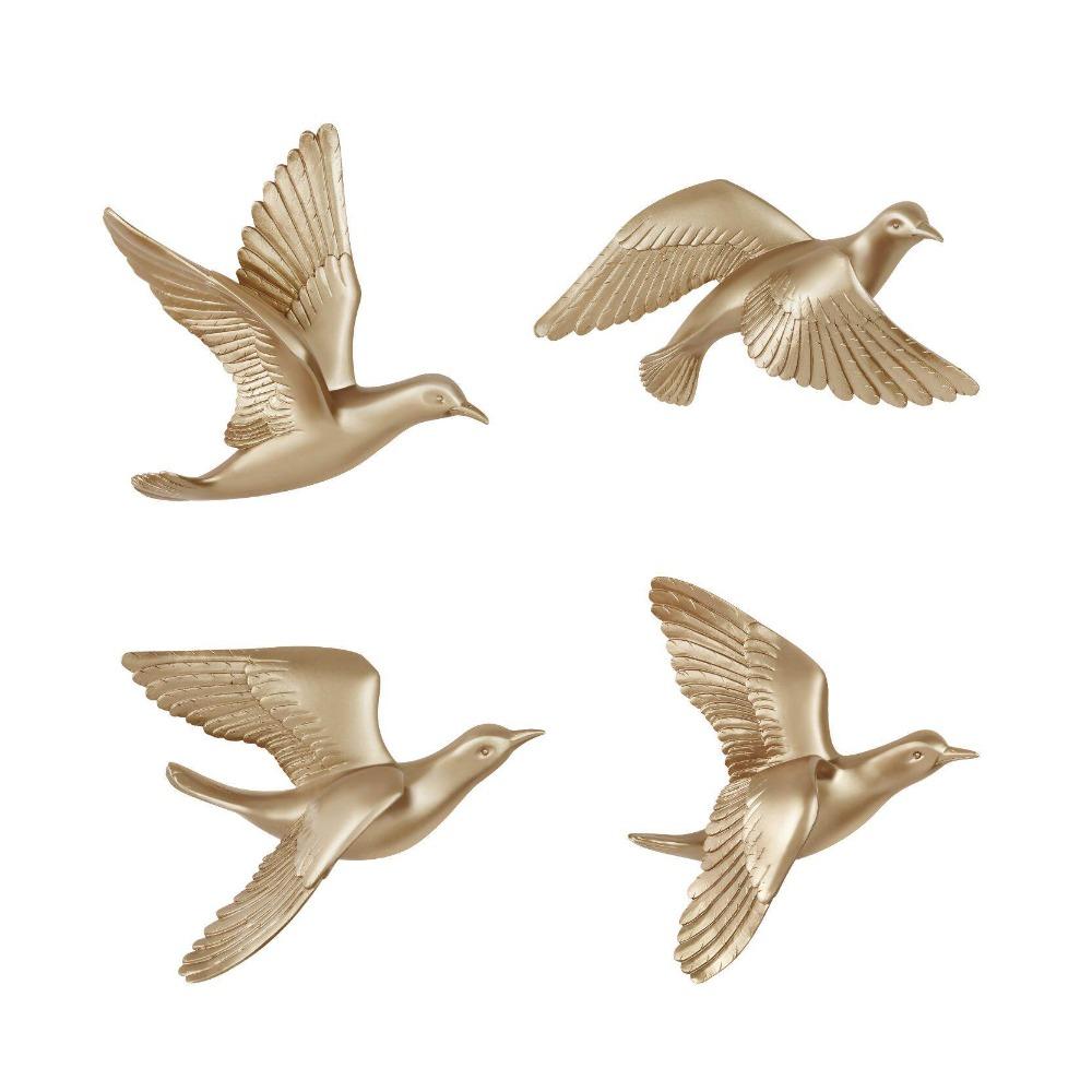 Europäischer dreidimensionaler Vogel-Wandschmuck Schwalbe Wandbehang Abstrakte Tierornamente Heimwanddekoration