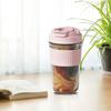Portable Glass Tumbler with Silicone Straw 350/500ml Leakproof Reusable Coffee Mug