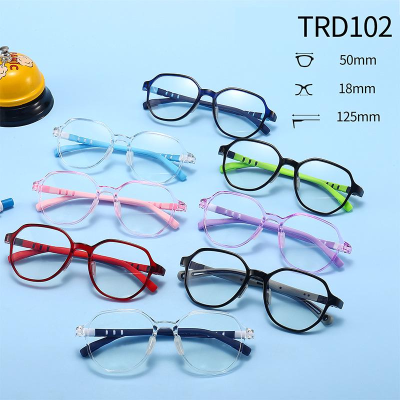 Children's Fashion Ultralight TR90 Two-Color Blue Light Blocking Prescription Eyeglass Frames