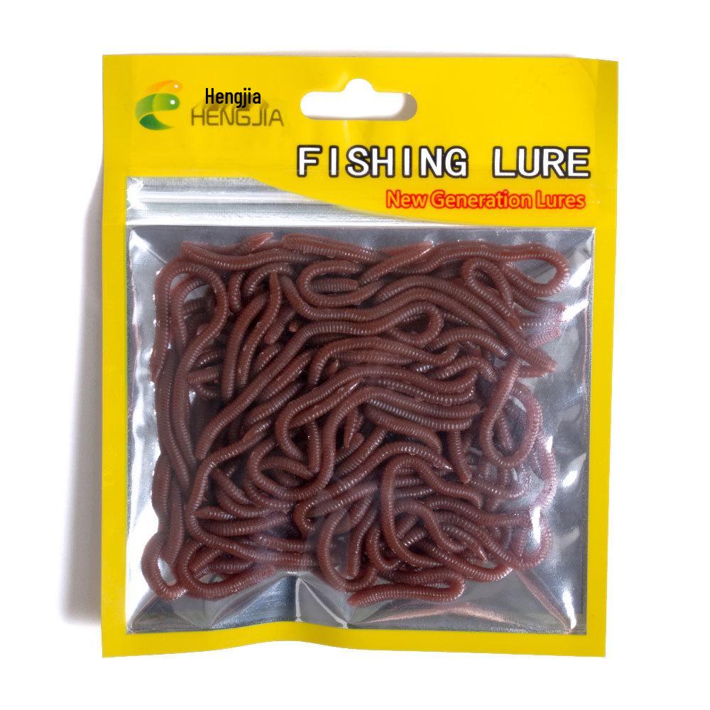 Hengjia Bionic Earthworm Fishing Lure - 4cm & 8cm Soft Bait, Bloodworm Companion, Hot Selling Artificial Lure