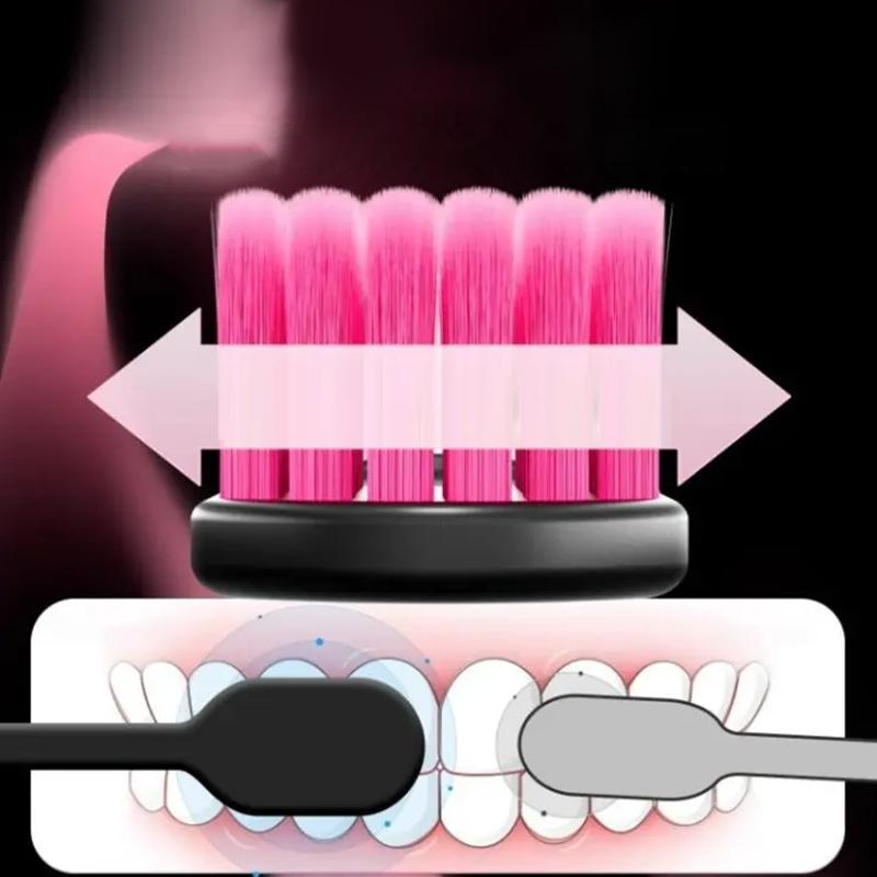 Dopamine Black Powder Toothbrush Soft Bristles High Value Korean Style Trendy Home Washing Wide Head Toothbrush
