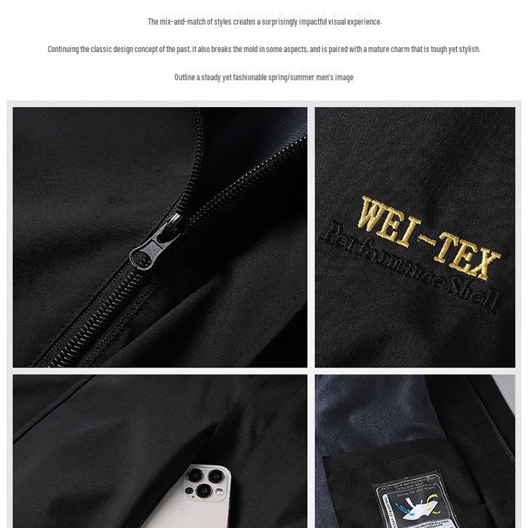 Tarnfarben-Windjacke für Herren & Damen: Wasserdichte, winddichte, einlagige Freizeitjacke für Bergsteigen im Frühling und Herbst.