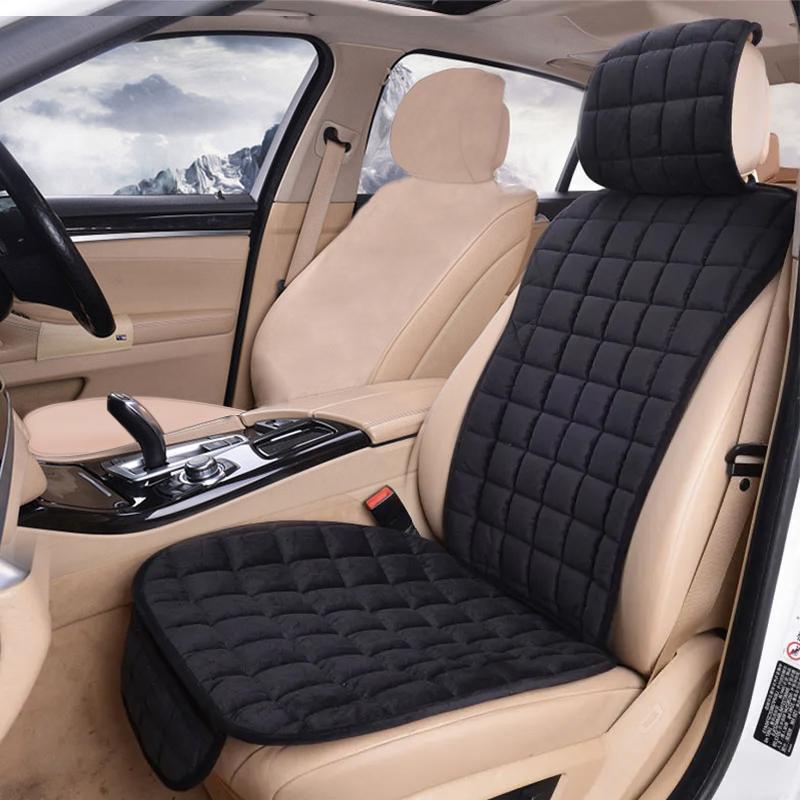 

SEAMETAL Зимний чехол для сиденья автомобиля Защитный чехол для переднего сиденья автомобиля Плюшевые автомобильные колпачки Защитный коврик Универсальный 1 peice of front seat чёрный