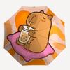Capybara Automatisches Öffnen und Schließen, 8-Rippen-Struktur Tragbarer Regenschirm, Geeignet für Männer und Frauen in allen Jahreszeiten Perfektes Geschenk für Feiertage