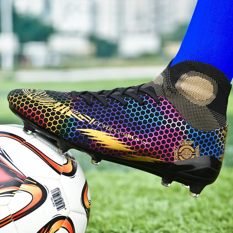 BZong High-Top Unisex Long Stud Soccer Training Shoes 40