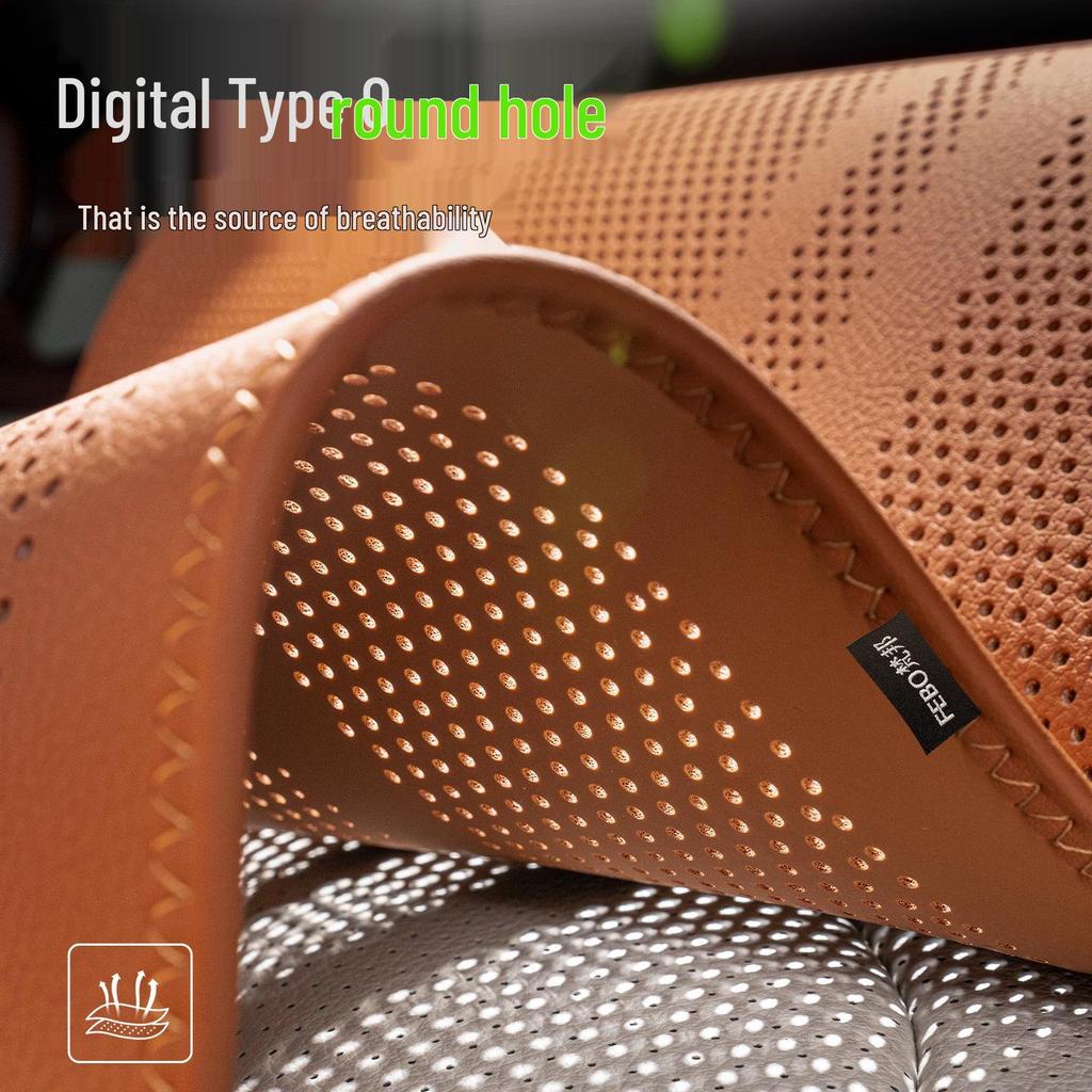 Yangwang Car Seat Cushion with Integrated Leg Rest, All-Season Comfort, Breathable Lychee Pattern for Driver and Passenger Seats