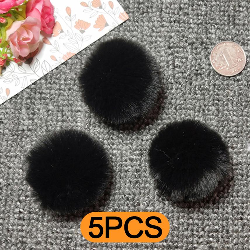 5pcs 4cm 5cm Faux Fur Pompom Fluffy Soft Balls DIY Hair Ball Pom Pom for Handicrafts Handmade Sewing Crafts Materials