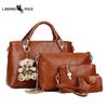 Stilvolle und lässige Schultertasche mit Bärenmuster für Mutter und Kind, Umhängetasche für Pendler, Handtasche für Damen mit großem Fassungsvermögen