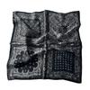 Silk silk scarf women's black Sigongge versatile 71cm square scarf high-end scarf small scarf summer retro