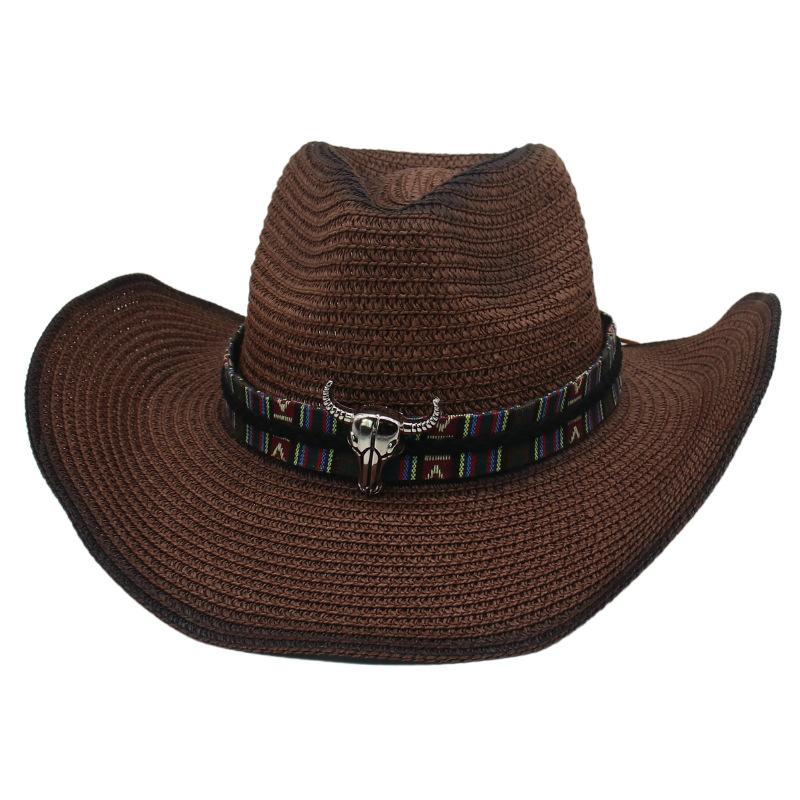 

Men S Summer Western Cowboy Hat New Men S And Women S Grassland Straw Hat Top Hat Women S Sunshade Travel Photo Beach Sun Hat One-size-fits-all straw hat [gradient]