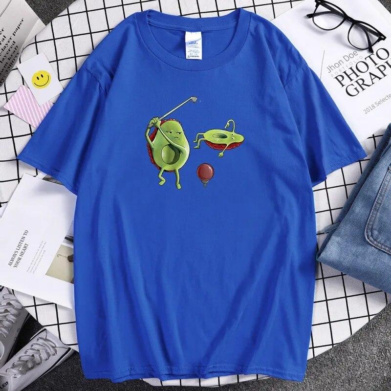 Funny Avocado Fashion T-Shirts Unisex Harajuku Breathable Casua