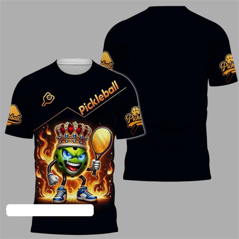 Pickleball T-shirt Team Sports For Men Clothing O Neck Short Sleeve T Shirts Cool Fashion Pattern Design Trend Outdoor Tee Top