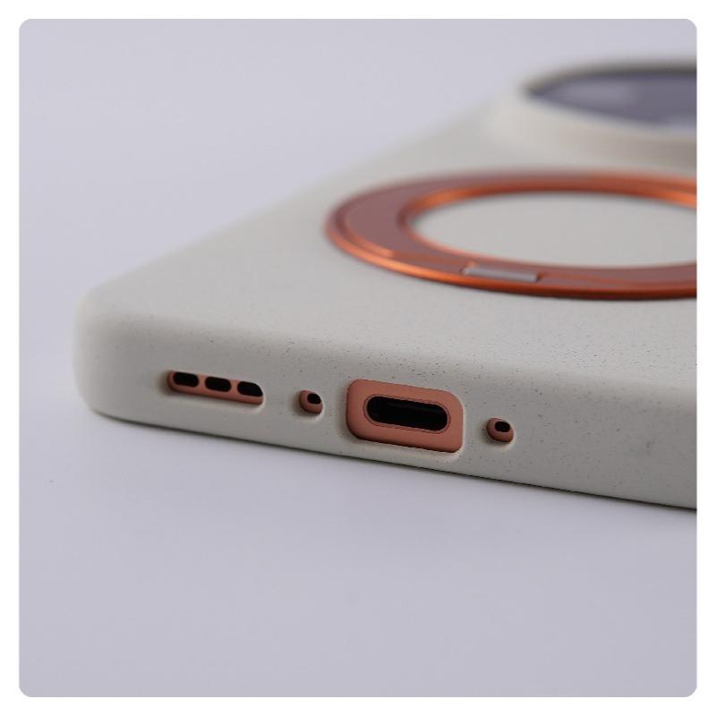 Per OPPO Find X9 Ultra Custodia Lusso Magnetica Anello 360° Per MagSafe Copri Telefono Sabbia Rocciosa Opaca Bordi Morbidi Guscio Antiurto