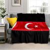 Decke mit türkischem Flaggen-Design, geeignet für Sofas, Betten, Büros und Camping - Perfektes Geschenk für Halloween und Weihnachten