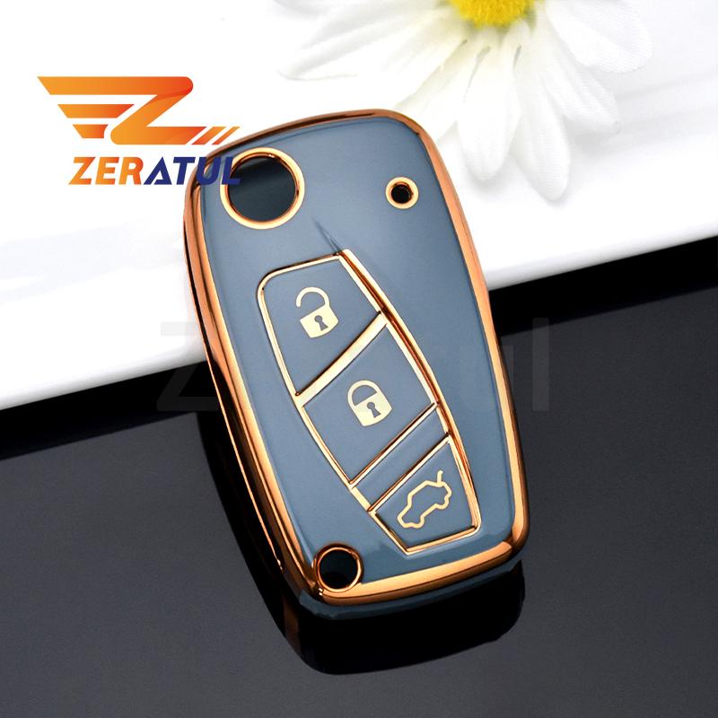3 Buttons Tpu Shell Fob For Fiat Panda Stilo Punto Doblo Grande Bravo 500 Ducato Minibus Car Flip Key Case Cover Accessories