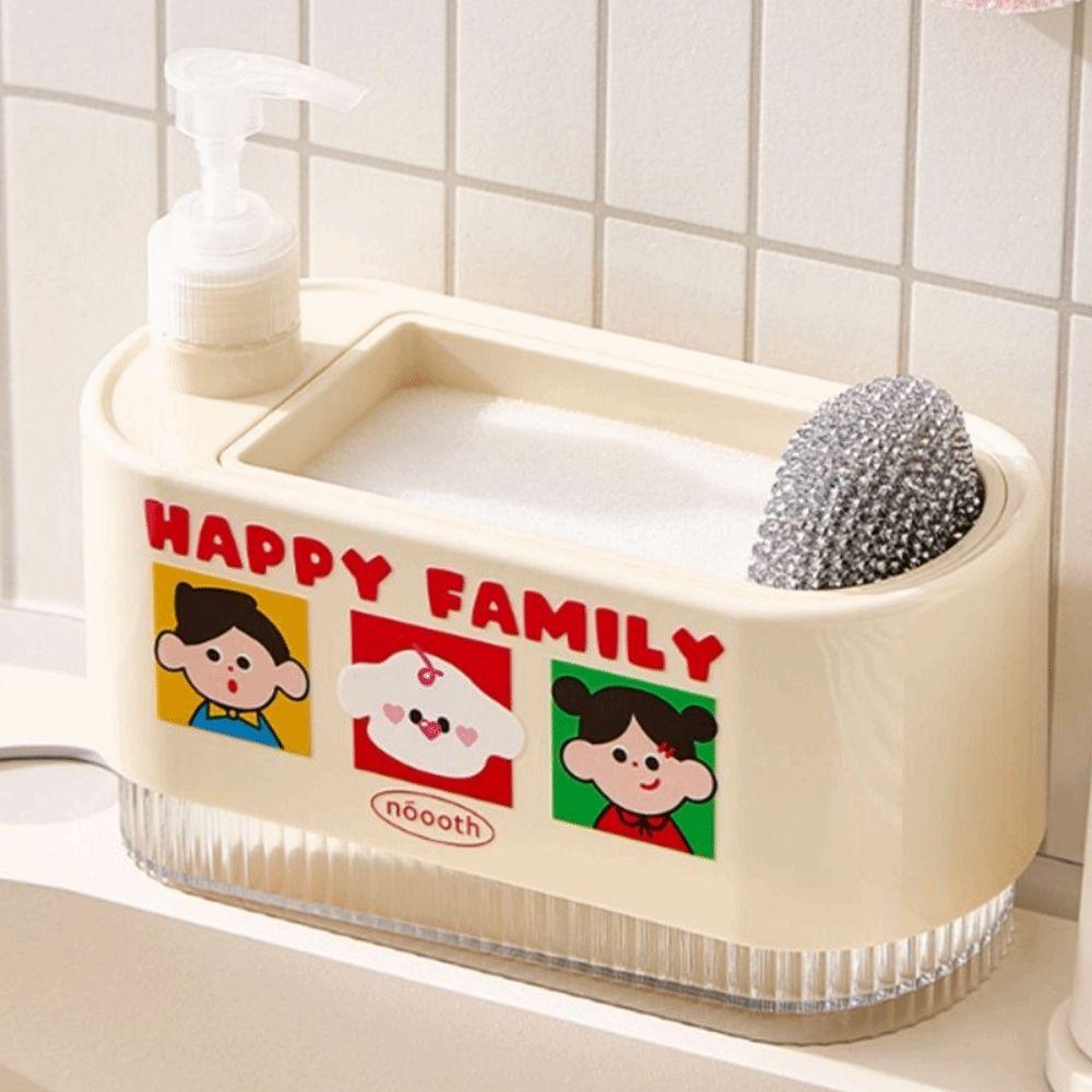 Leak-Proof Hand Soap Dispenser with Sponge Wipe Dual Soap Dispenser  Countertop