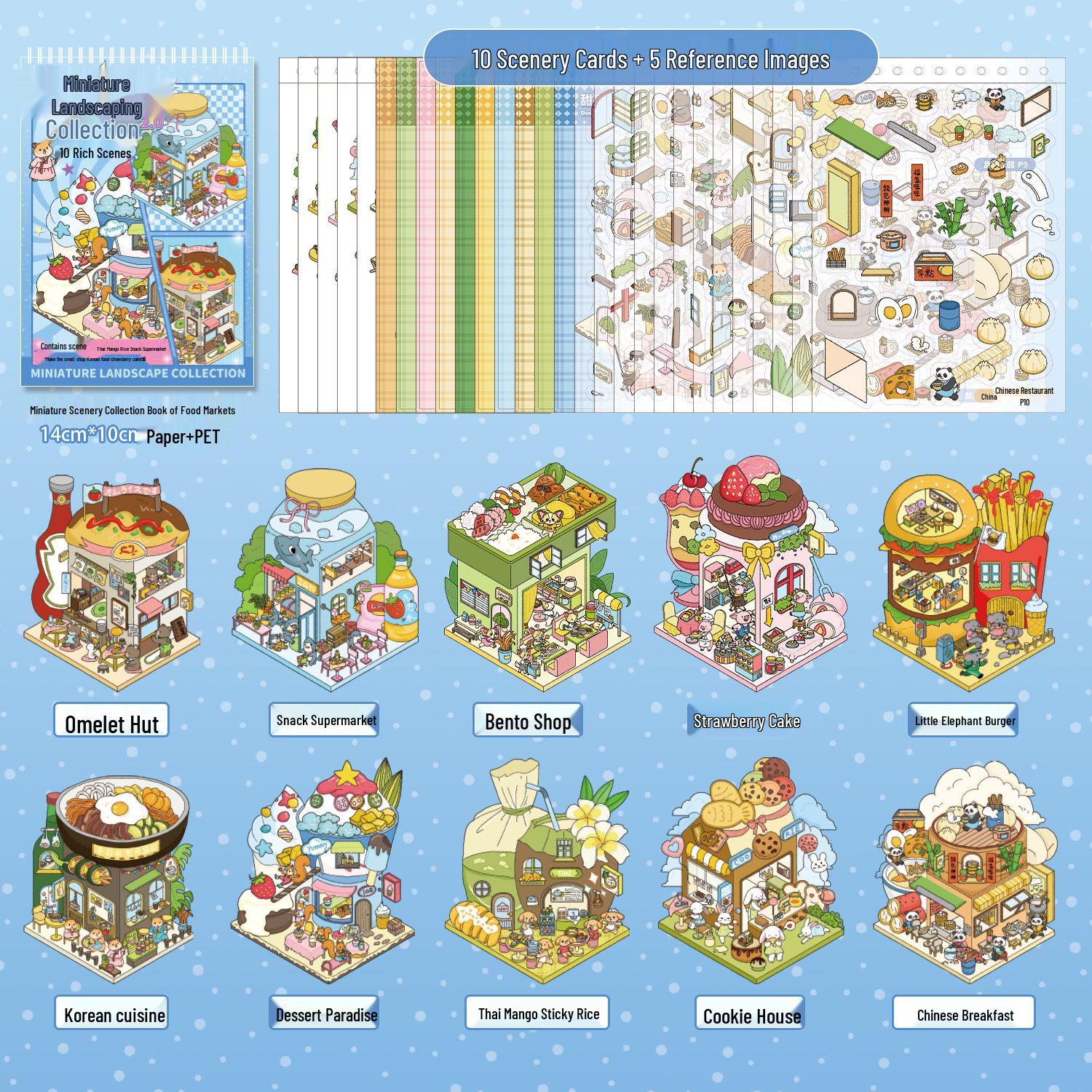 Fairy Tale Cottage 2.5D Landscape Sticker Book: DIY Miniature Scene Decoration