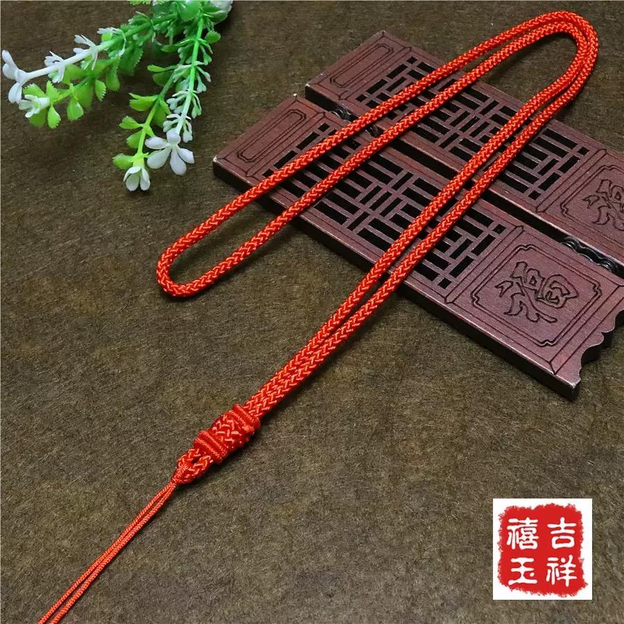 

Noter New Simple Style Double Loop High End Necklace Rope Handmade Sweater Pendant Hanging Thread Jade Jewelry Accessories красный