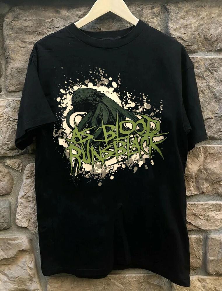 VTG As Blood Runs Black Band T Shirt Cotton Black All Size EN870 Unisex T-Shirt M