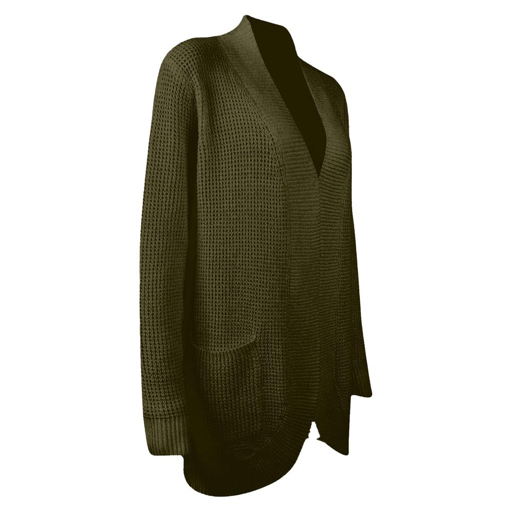 Damenmode, lässig, vorne offen, lange Ärmel, grob gestrickt, Strickjacken, Pullover, Oberbekleidung, Mäntel