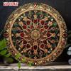 Vintage Mandala Floral Metal Sign 7.8x7.8 Inch Wall Art Decor Rustproof Hanging